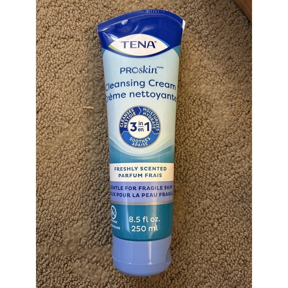 TENA ProSkin Cleansing Cream 8.5 oz. Tube‎ Scented Large New